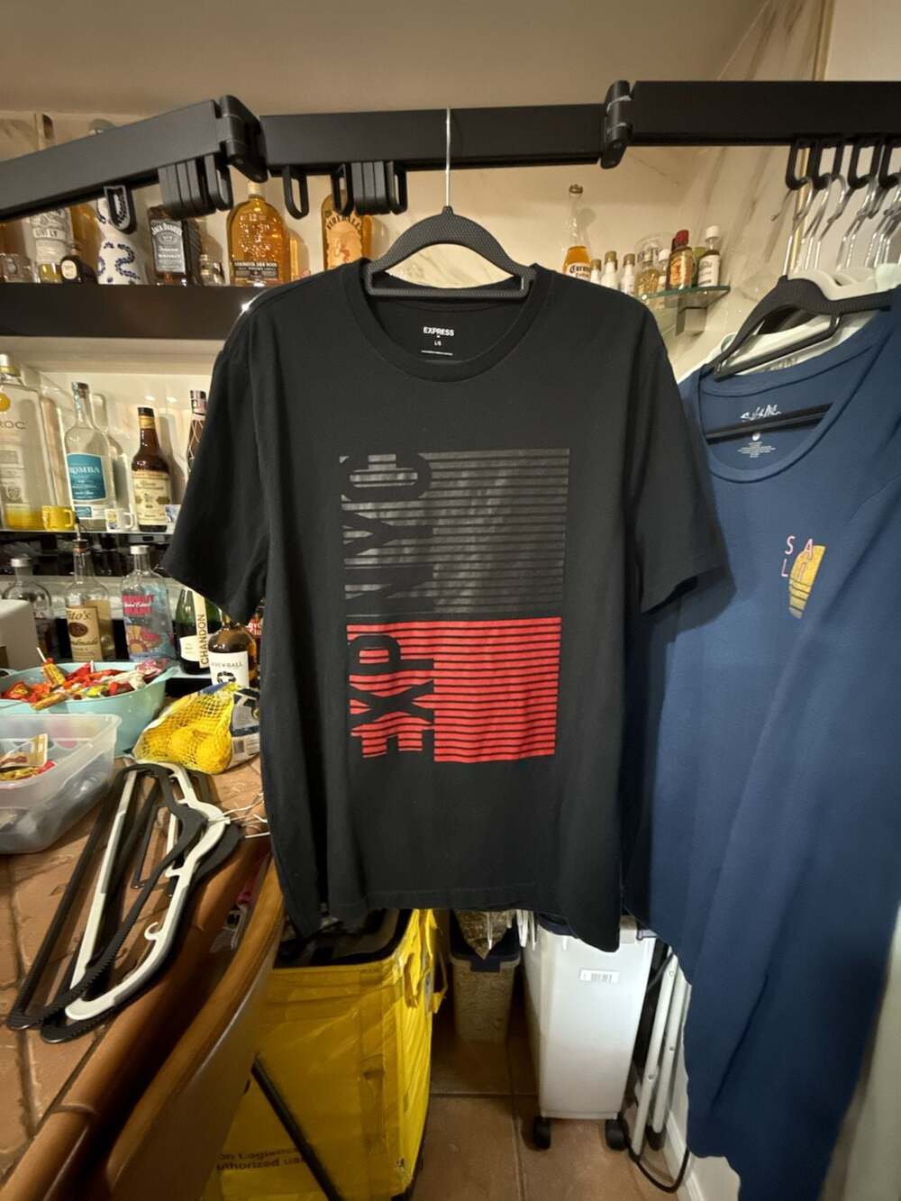 Express Men's Black Short Sleeve